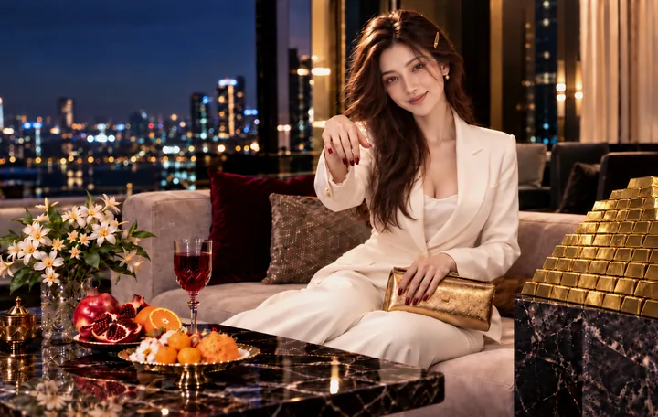 Traditional offering symbols in a contemporary setting